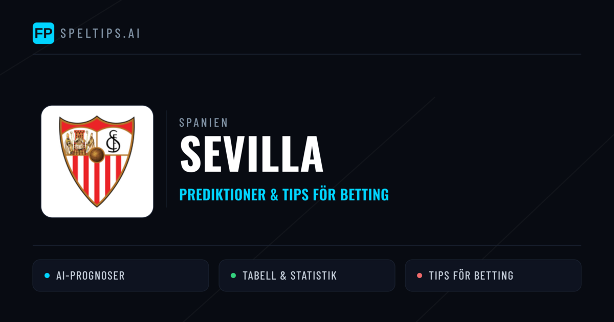 Sevilla Prognoser & Statistik