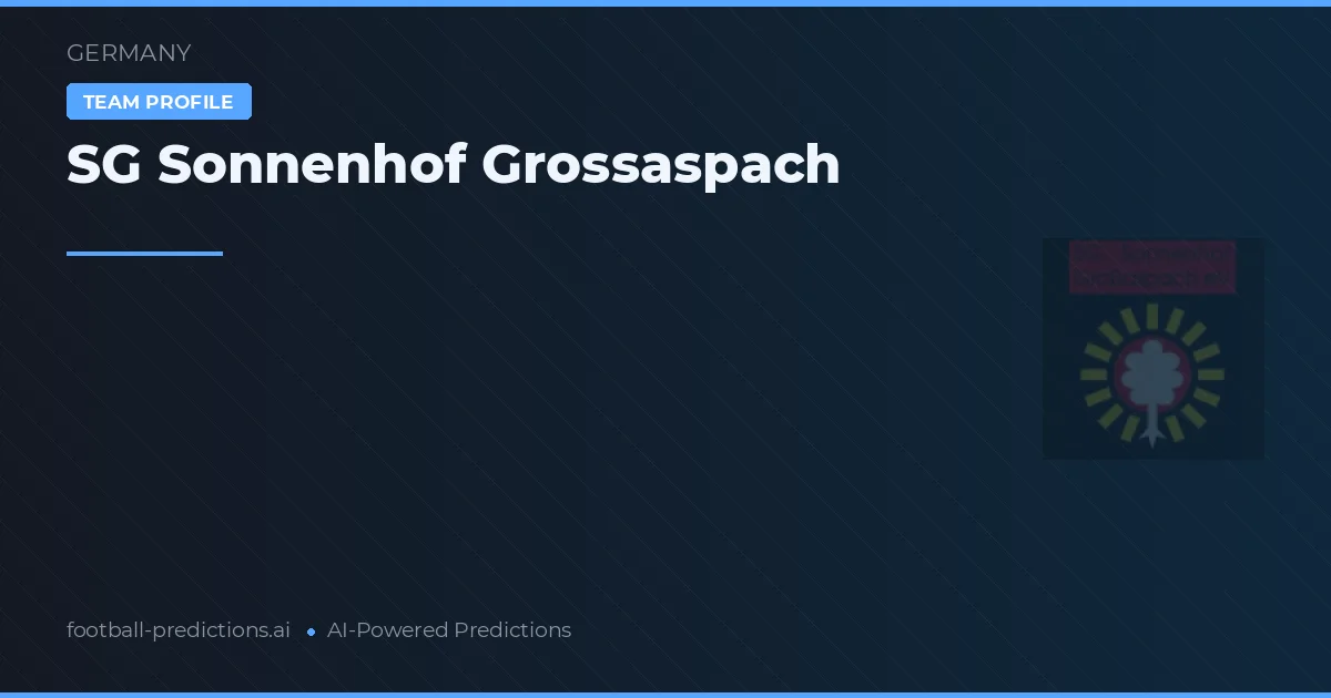 SG Sonnenhof Großaspach Prognoser & Statistik