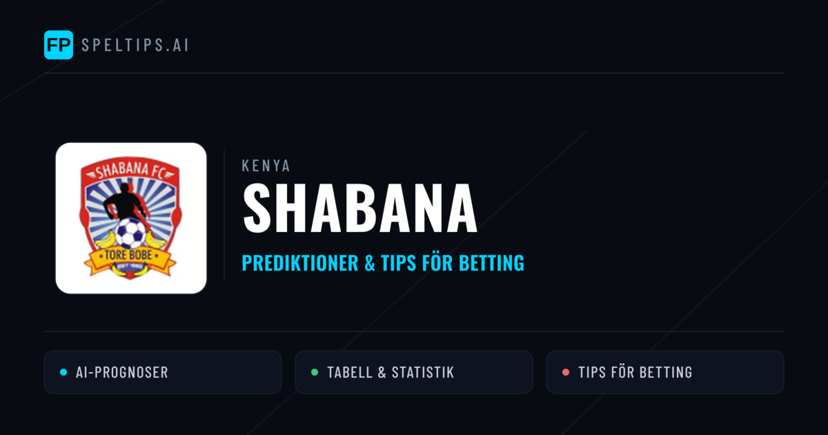 Shabana Prognoser & Statistik