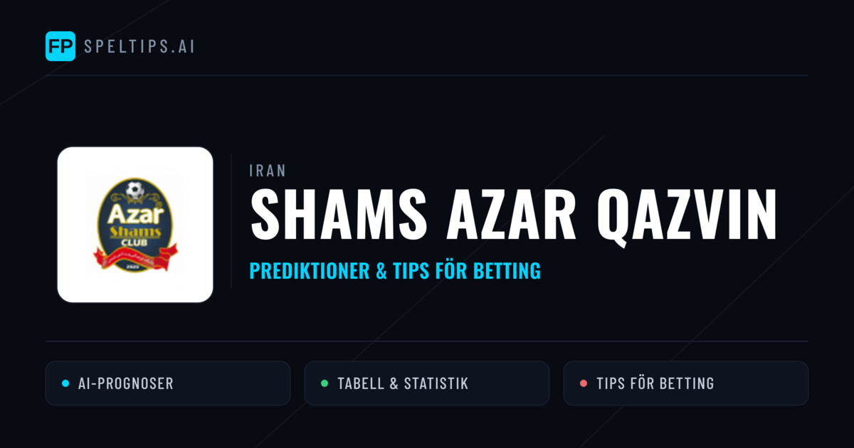 Shams Azar Qazvin Prognoser & Statistik