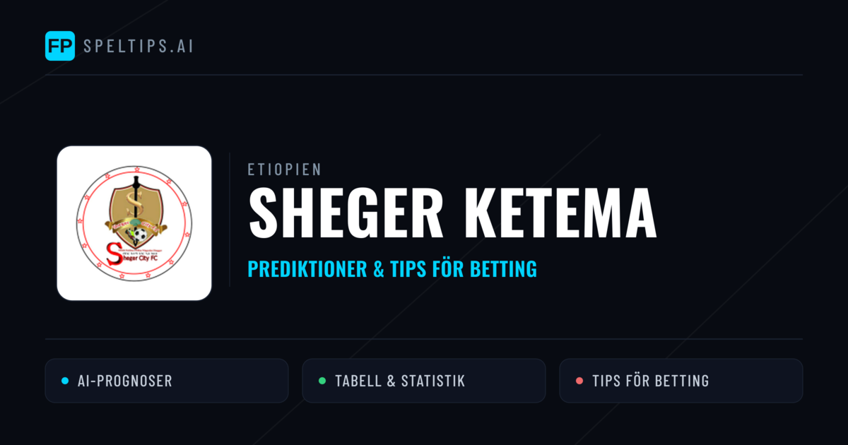 Sheger Ketema Prognoser & Statistik