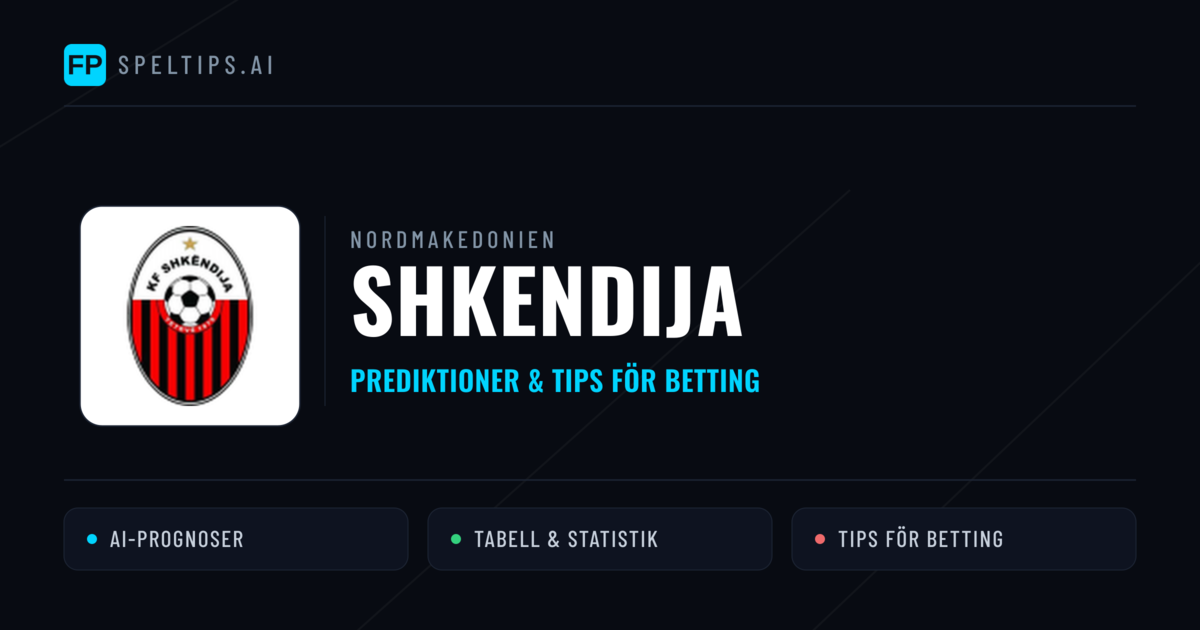 Shkendija Prognoser & Statistik