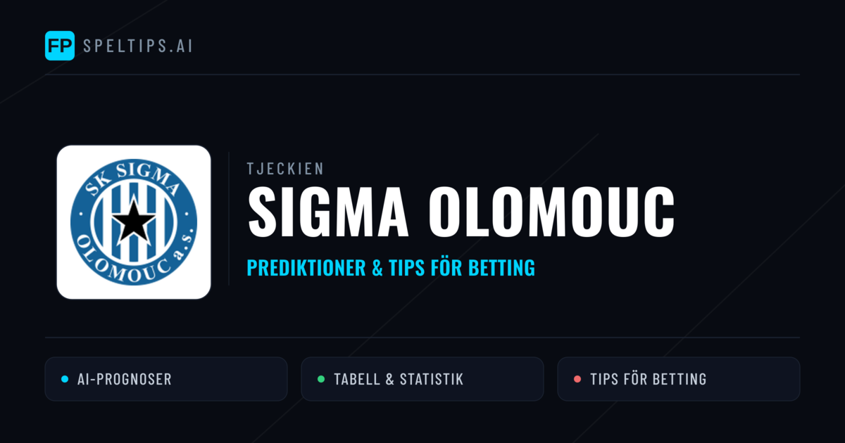 Sigma Olomouc Prognoser & Statistik
