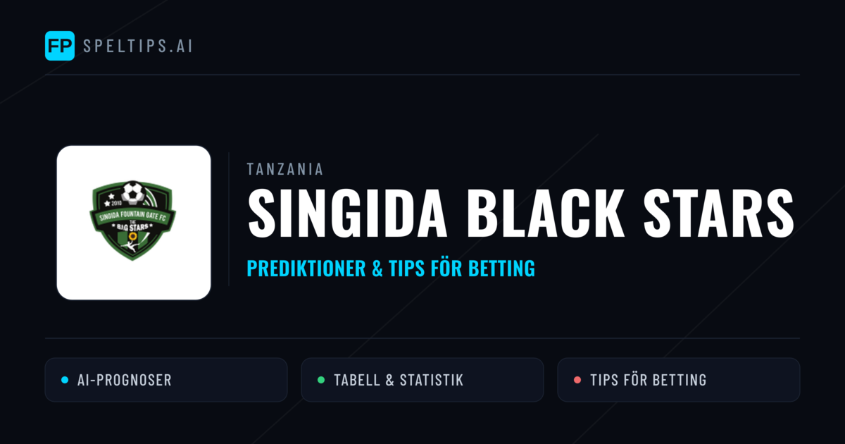 Singida Black Stars Prognoser & Statistik
