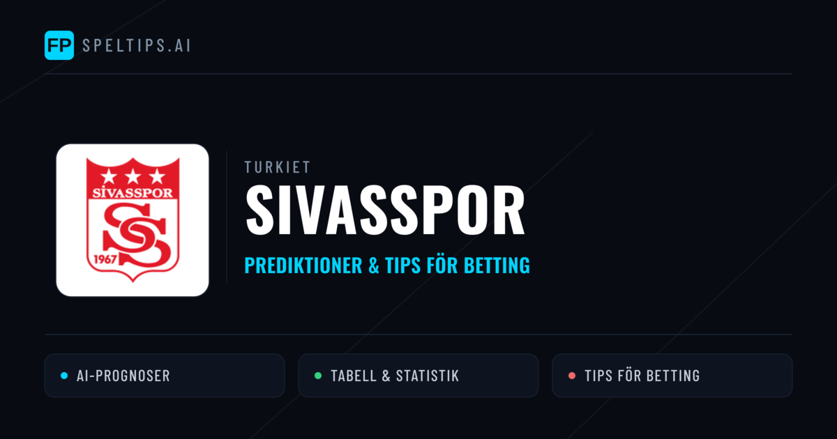 Sivasspor Prognoser & Statistik