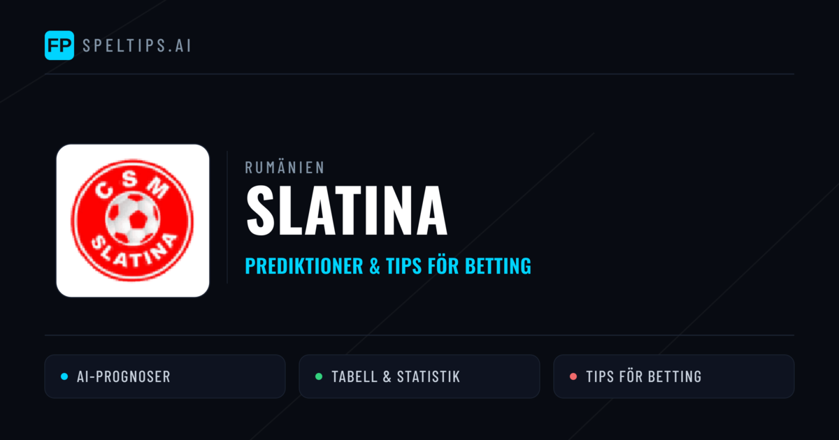 Slatina Prognoser & Statistik