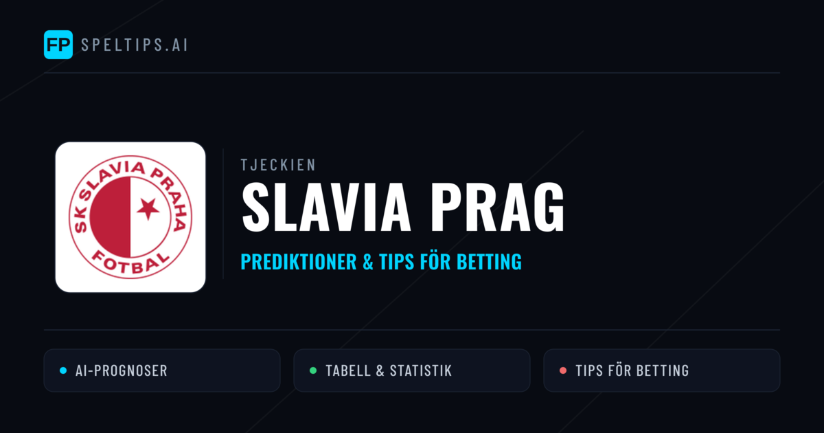 Slavia Prag Prognoser & Statistik
