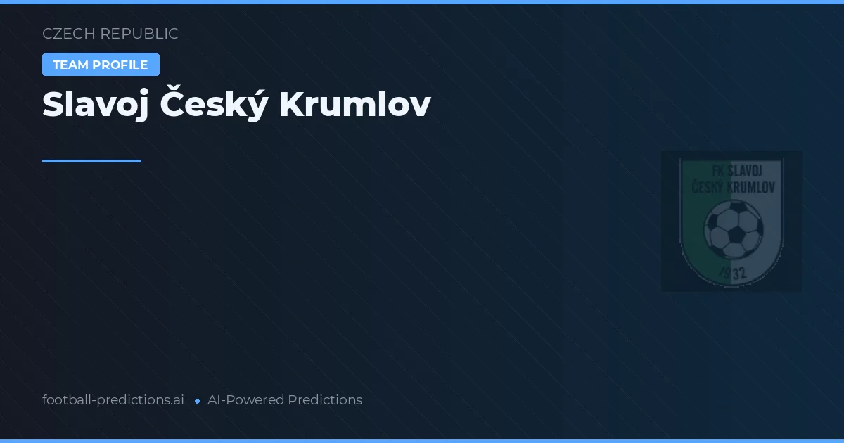 Slavoj Český Krumlov Prognoser & Statistik