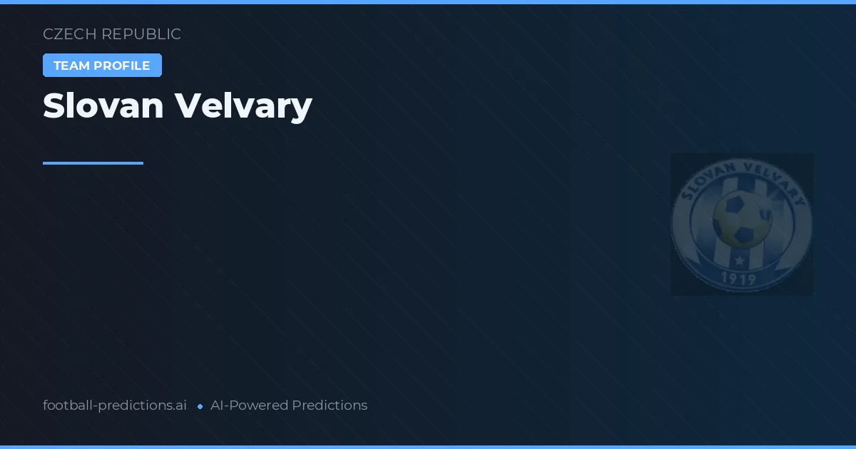 Slovan Velvary Prognoser & Statistik