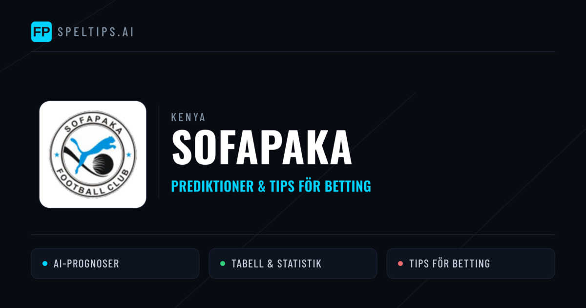 Sofapaka Prognoser & Statistik