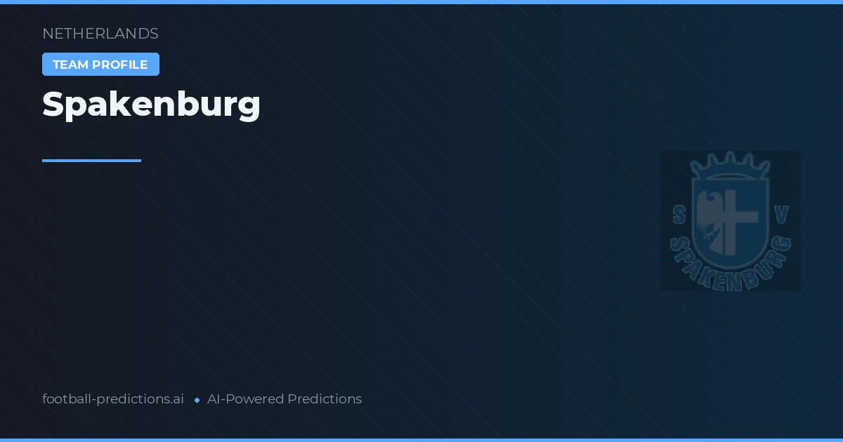 Spakenburg Prognoser & Statistik
