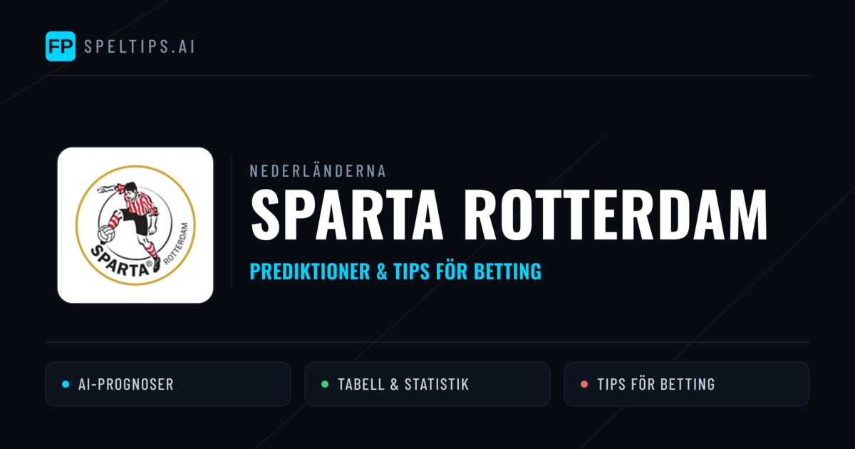 Sparta Rotterdam Prognoser & Statistik
