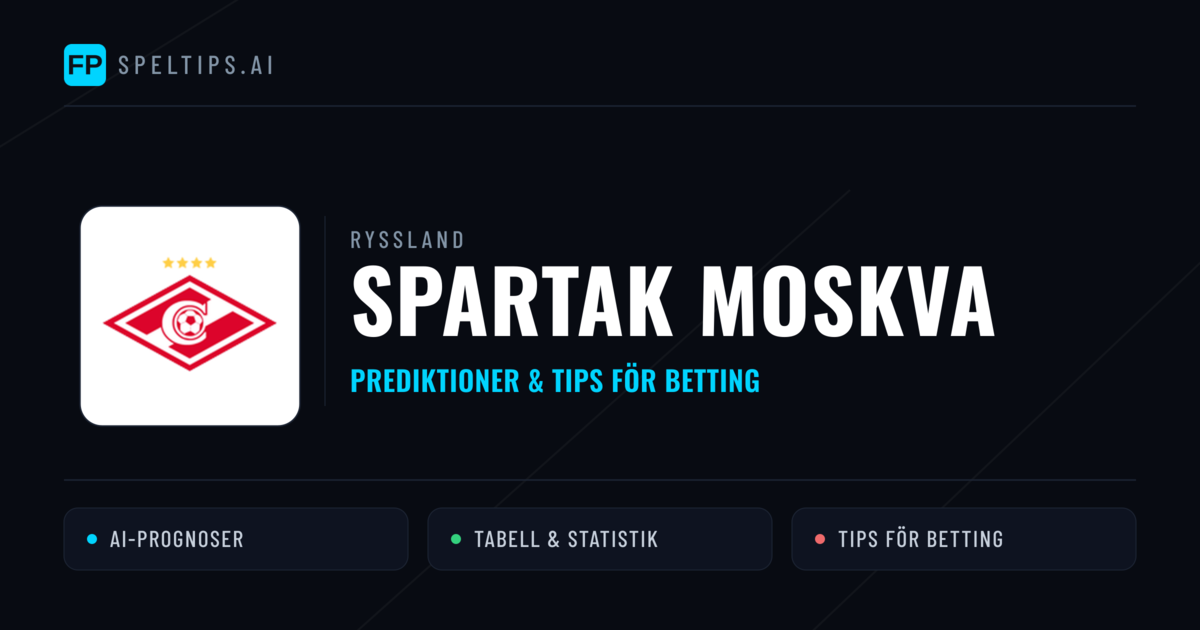 Spartak Moskva Prognoser & Statistik
