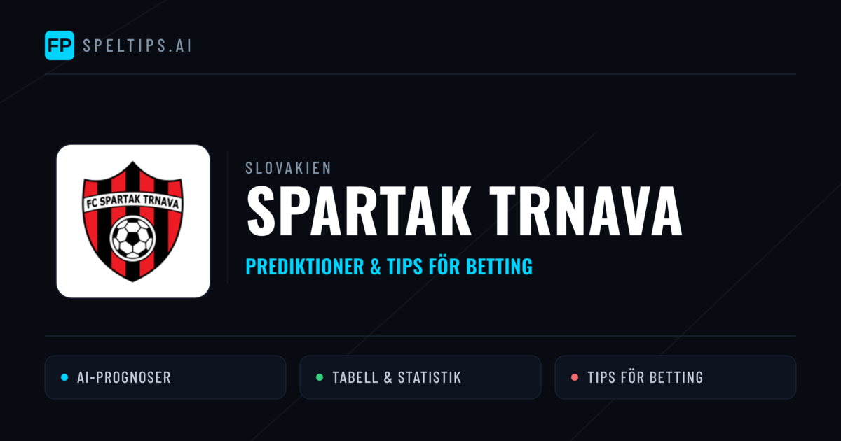 Spartak Trnava Prognoser & Statistik