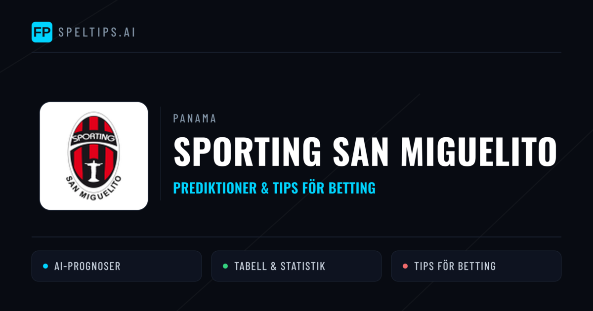Sporting San Miguelito Prognoser & Statistik