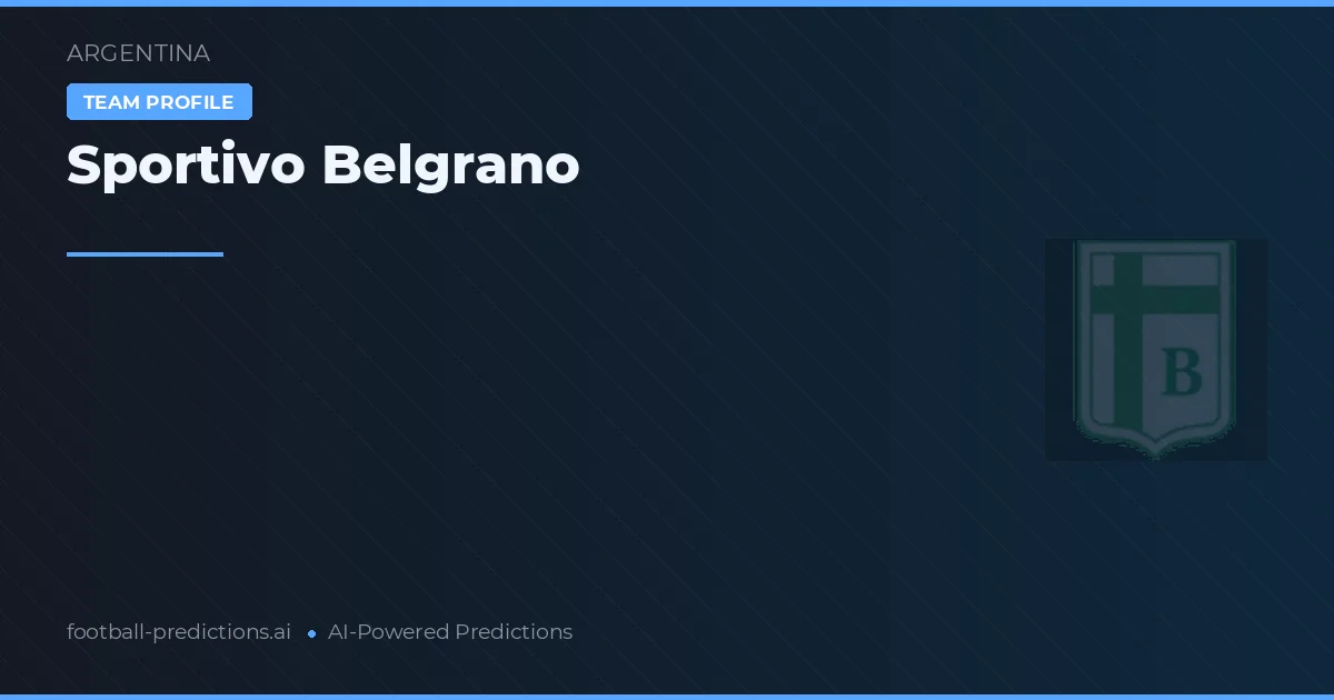 Sportivo Belgrano Prognoser & Statistik