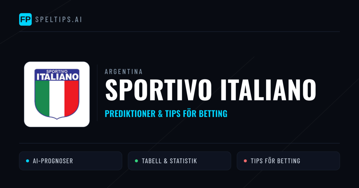 Sportivo Italiano Prognoser & Statistik