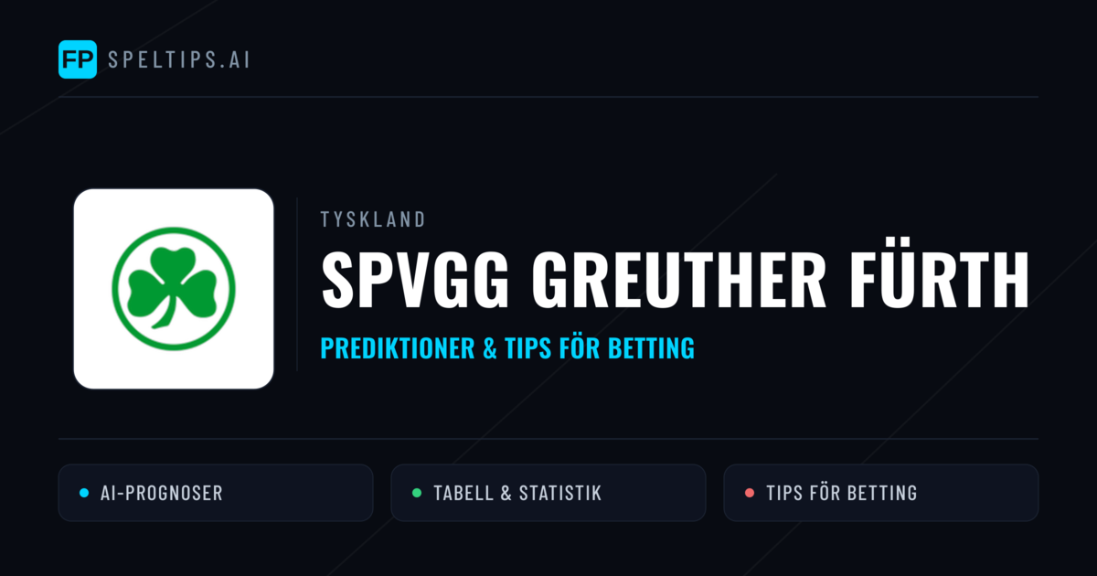 SpVgg Greuther Fürth Prognoser & Statistik