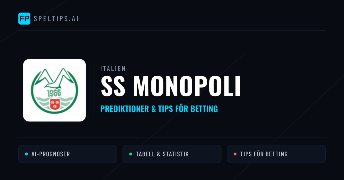 SS Monopoli Prognoser & Statistik