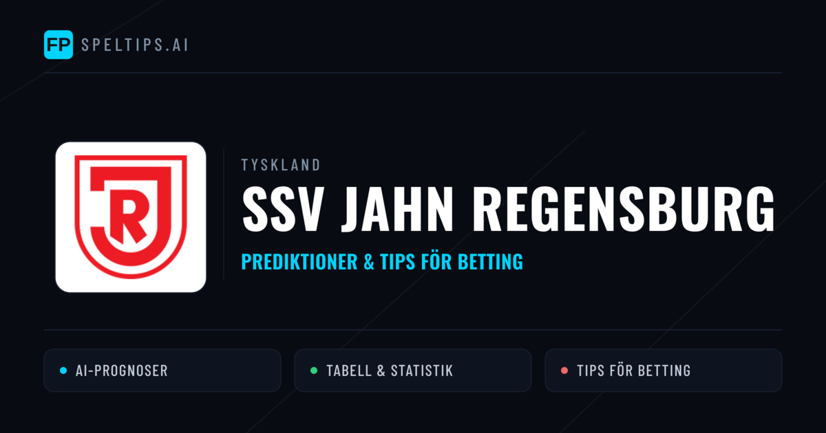 SSV Jahn Regensburg Prognoser & Statistik