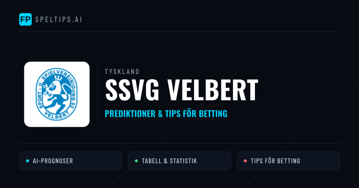 SSVg Velbert Prognoser & Statistik