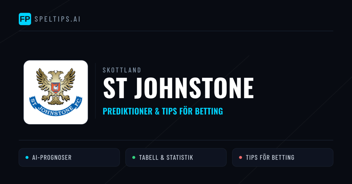 St Johnstone Prognoser & Statistik