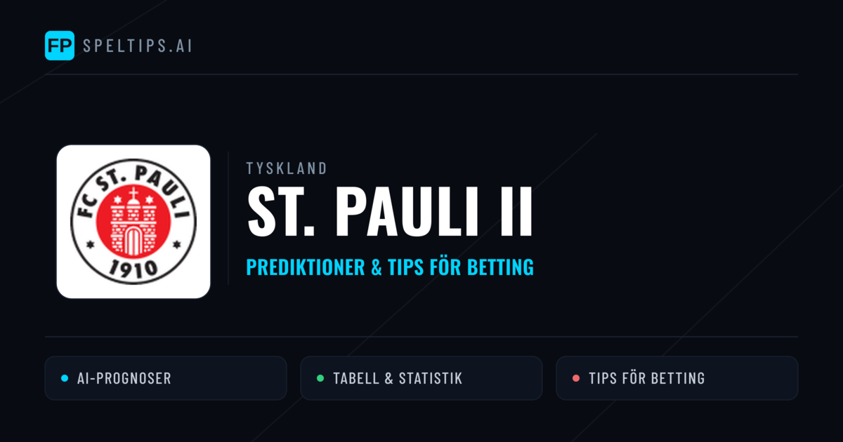 St. Pauli II Prognoser & Statistik