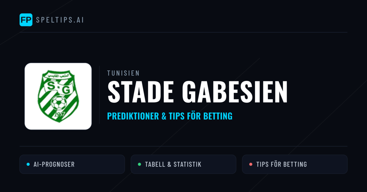 Stade Gabesien Prognoser & Statistik