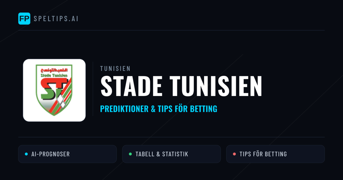 Stade Tunisien Prognoser & Statistik
