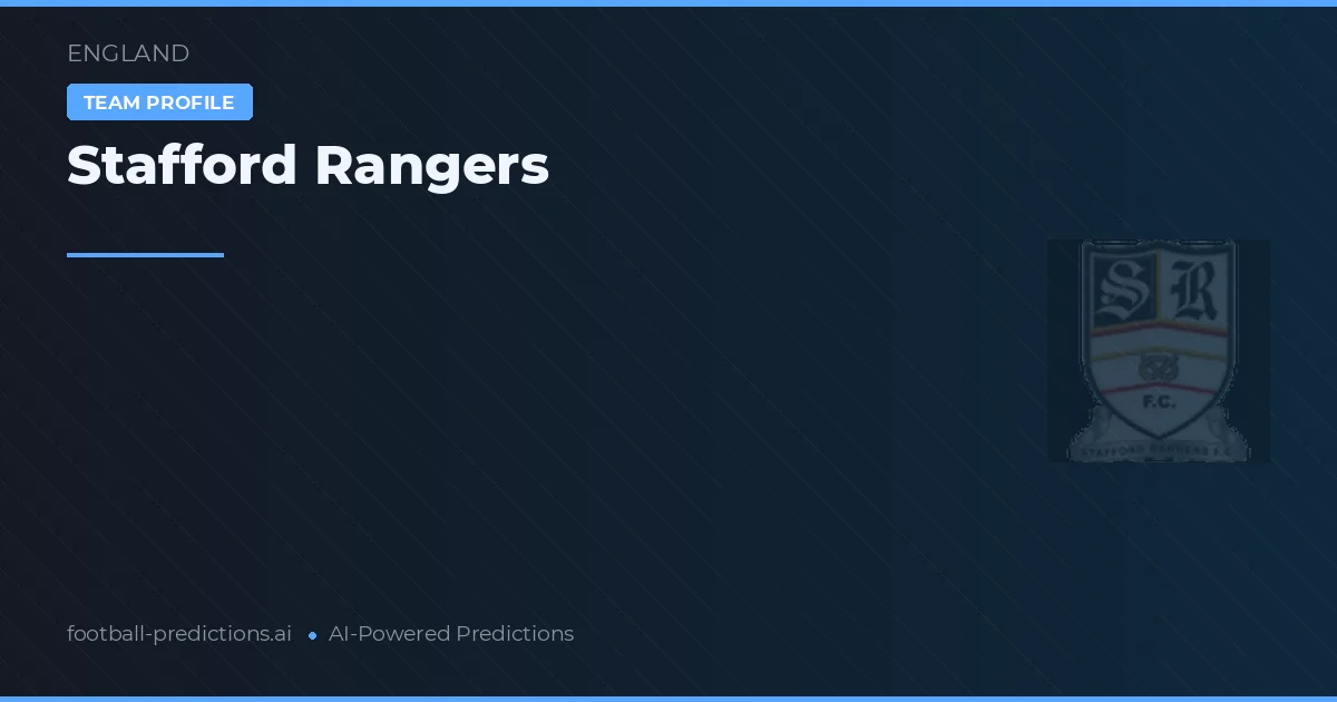 Stafford Rangers Prognoser & Statistik