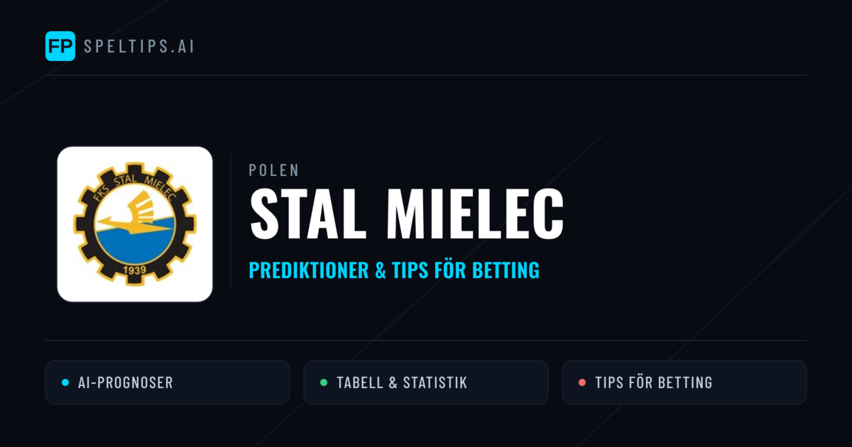 Stal Mielec Prognoser & Statistik
