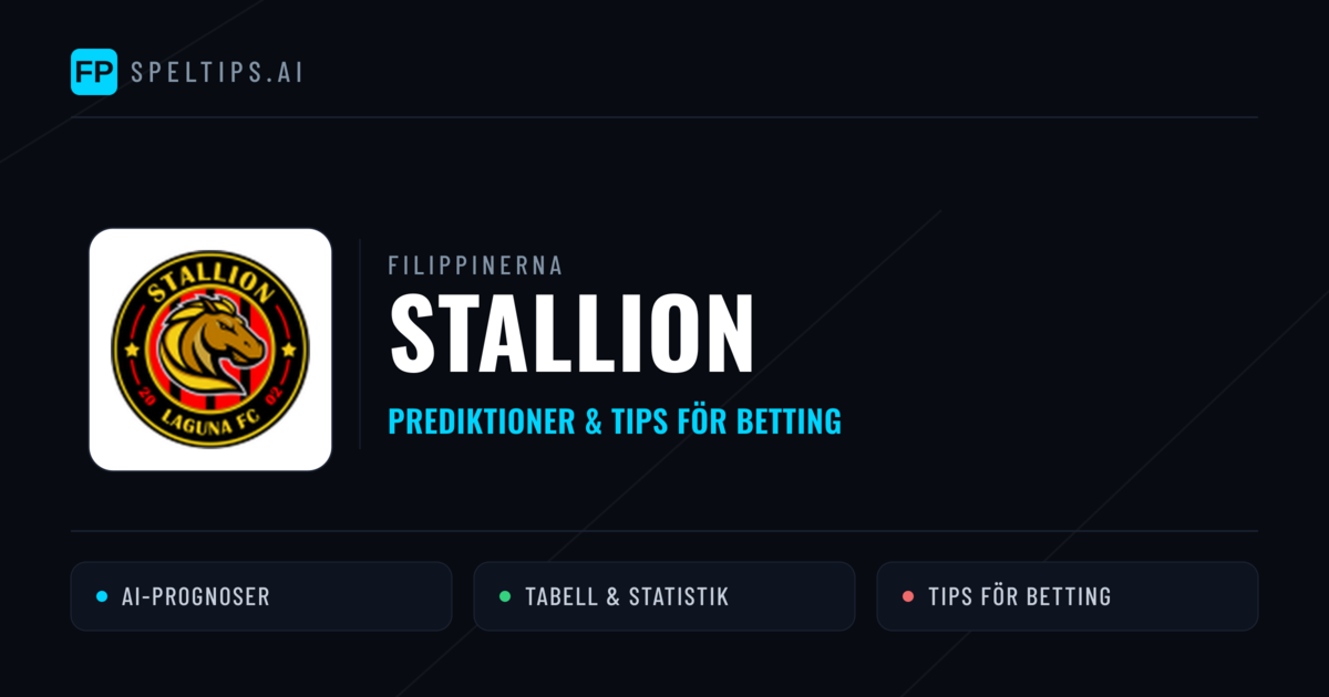 Stallion Prognoser & Statistik