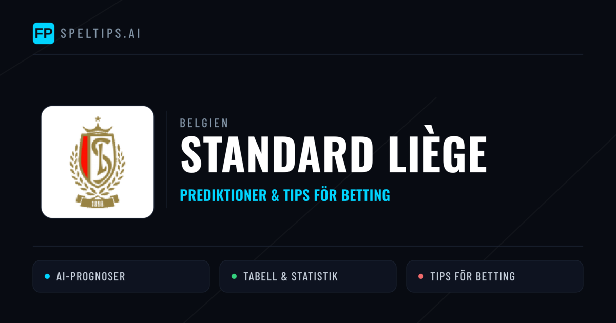 Standard Liège Prognoser & Statistik