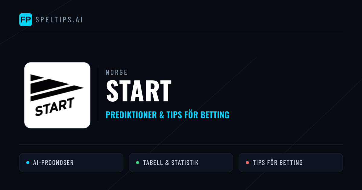 Start Prognoser & Statistik