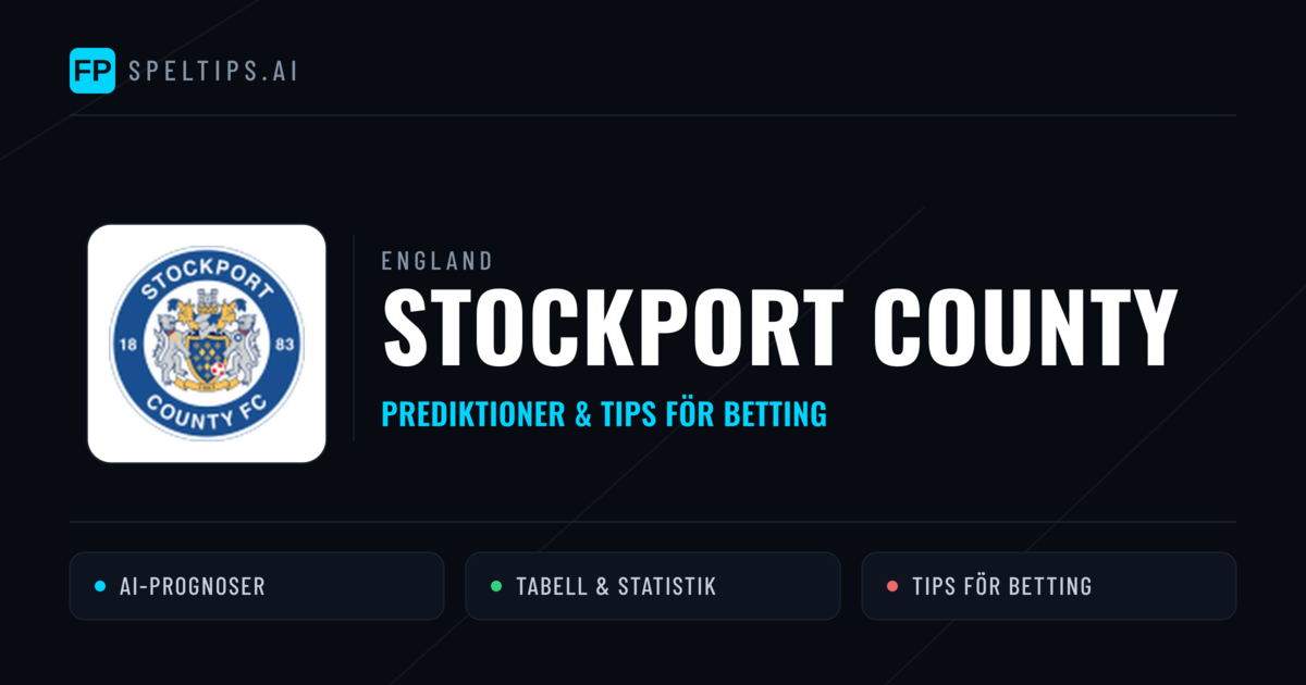 Stockport County Prognoser & Statistik