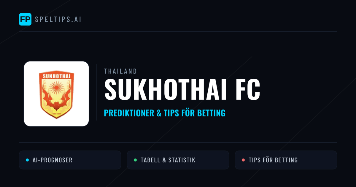 Sukhothai FC Prognoser & Statistik