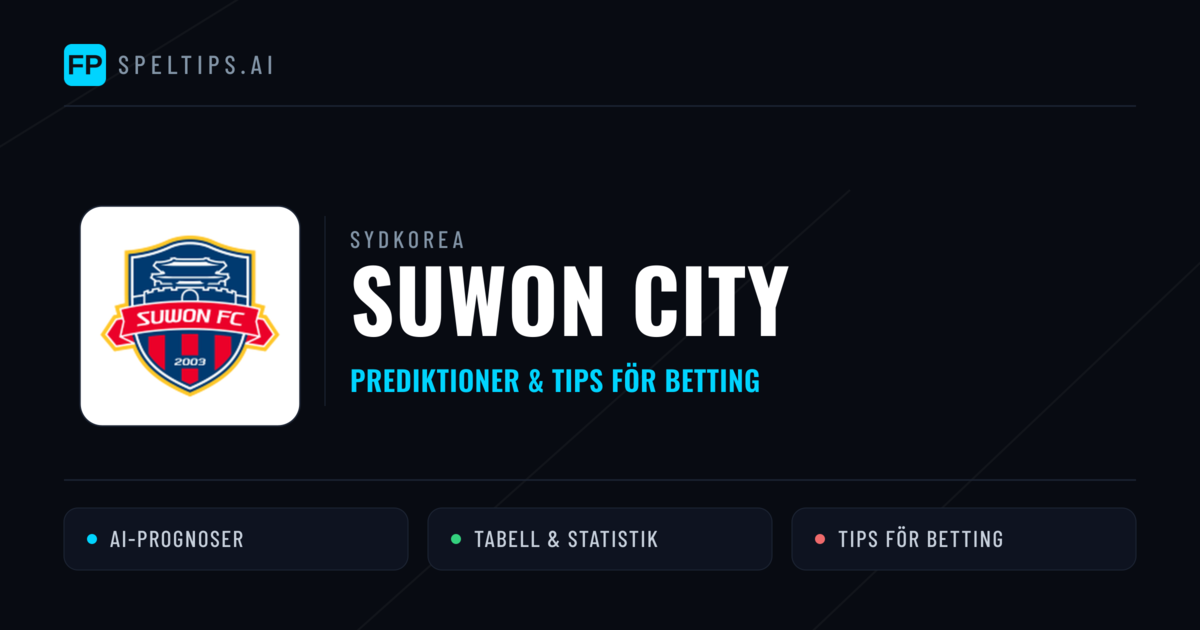 Suwon City Prognoser & Statistik