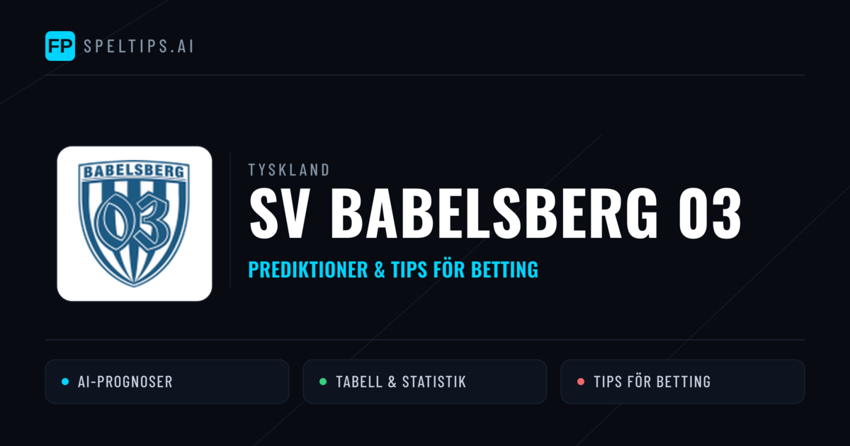 SV Babelsberg 03 Prognoser & Statistik