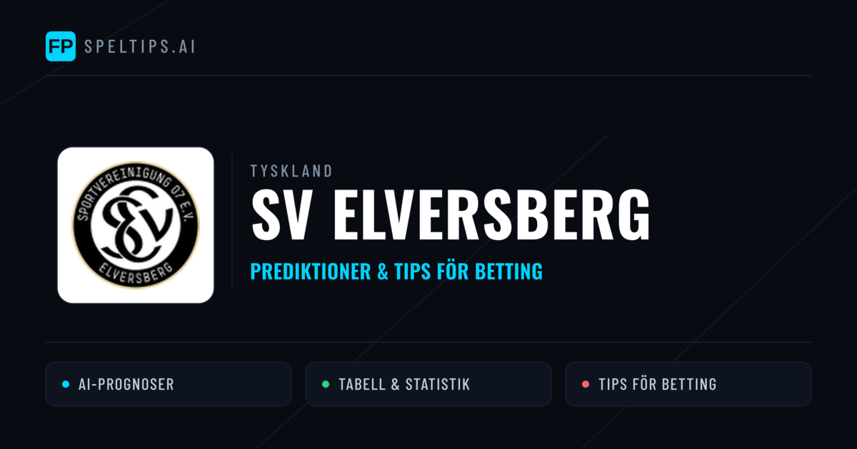 SV Elversberg Prognoser & Statistik
