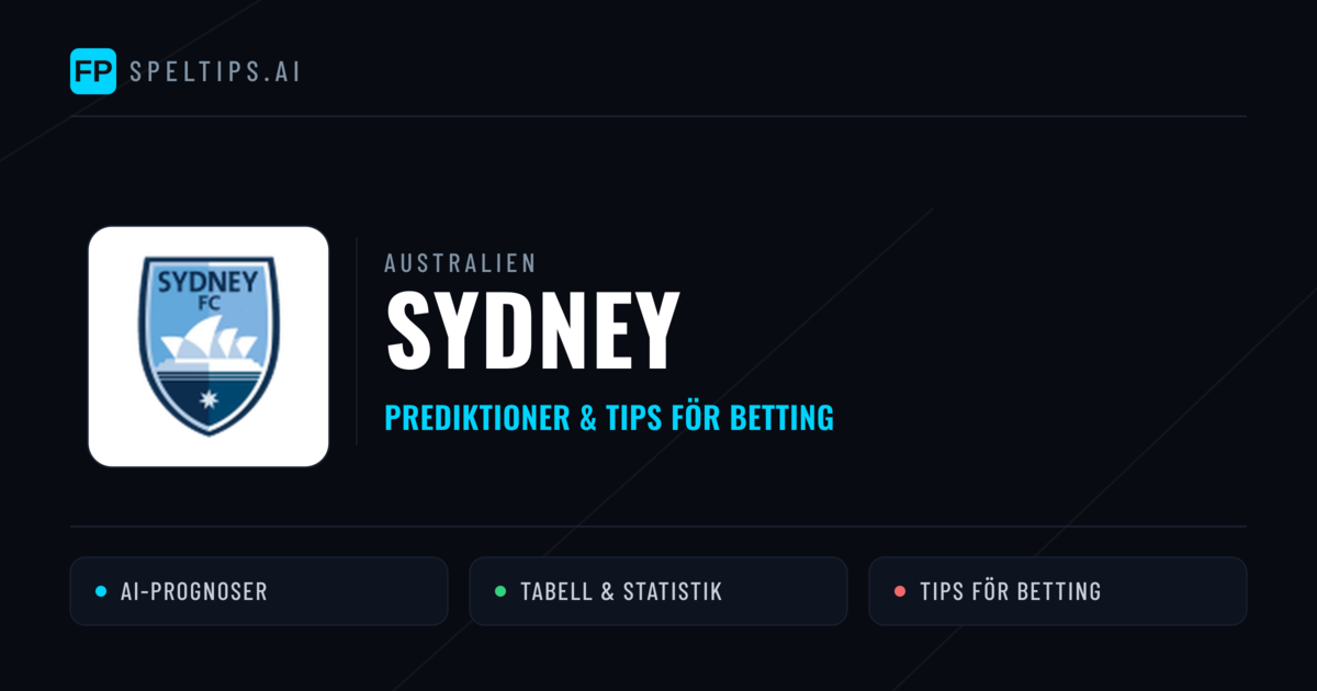 Sydney Prognoser & Statistik