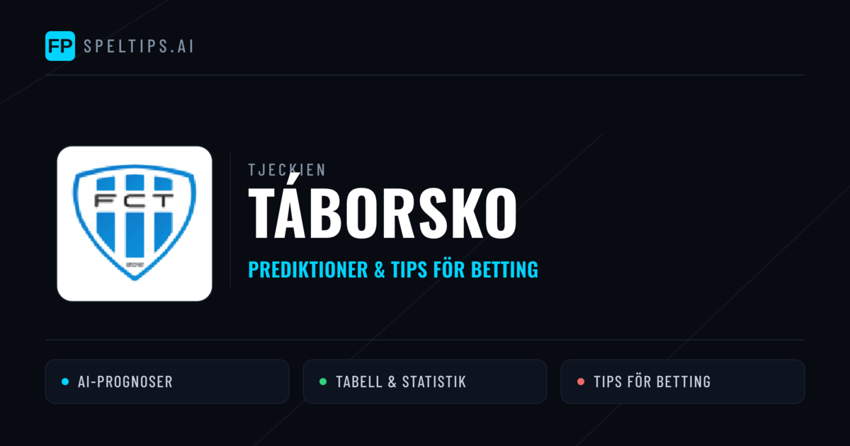 Táborsko Prognoser & Statistik