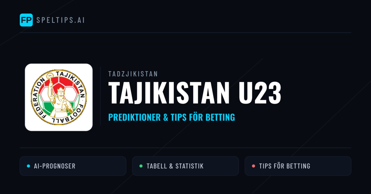 Tajikistan U23 Prognoser & Statistik