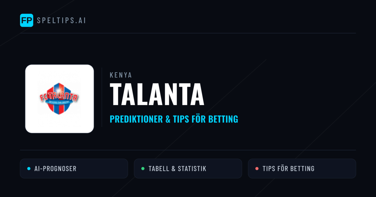 Talanta Prognoser & Statistik