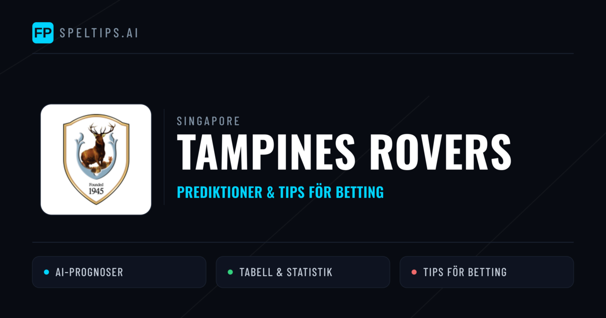 Tampines Rovers Prognoser & Statistik