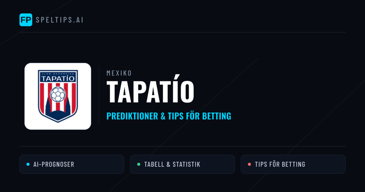 Tapatío Prognoser & Statistik