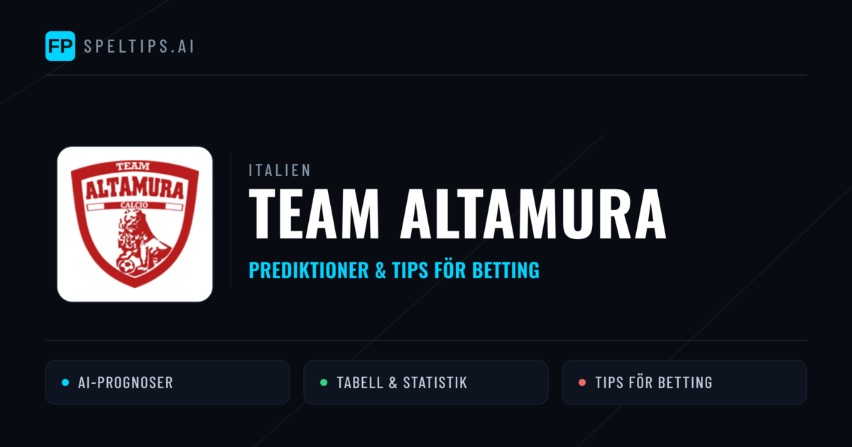 Team Altamura Prognoser & Statistik