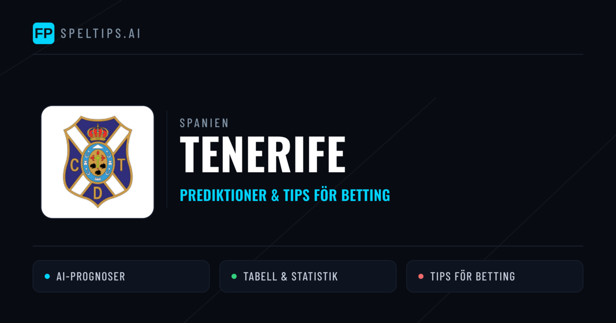 Tenerife Prognoser & Statistik