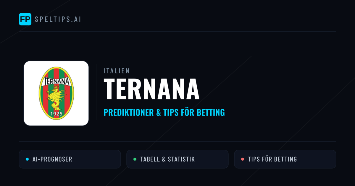Ternana Prognoser & Statistik