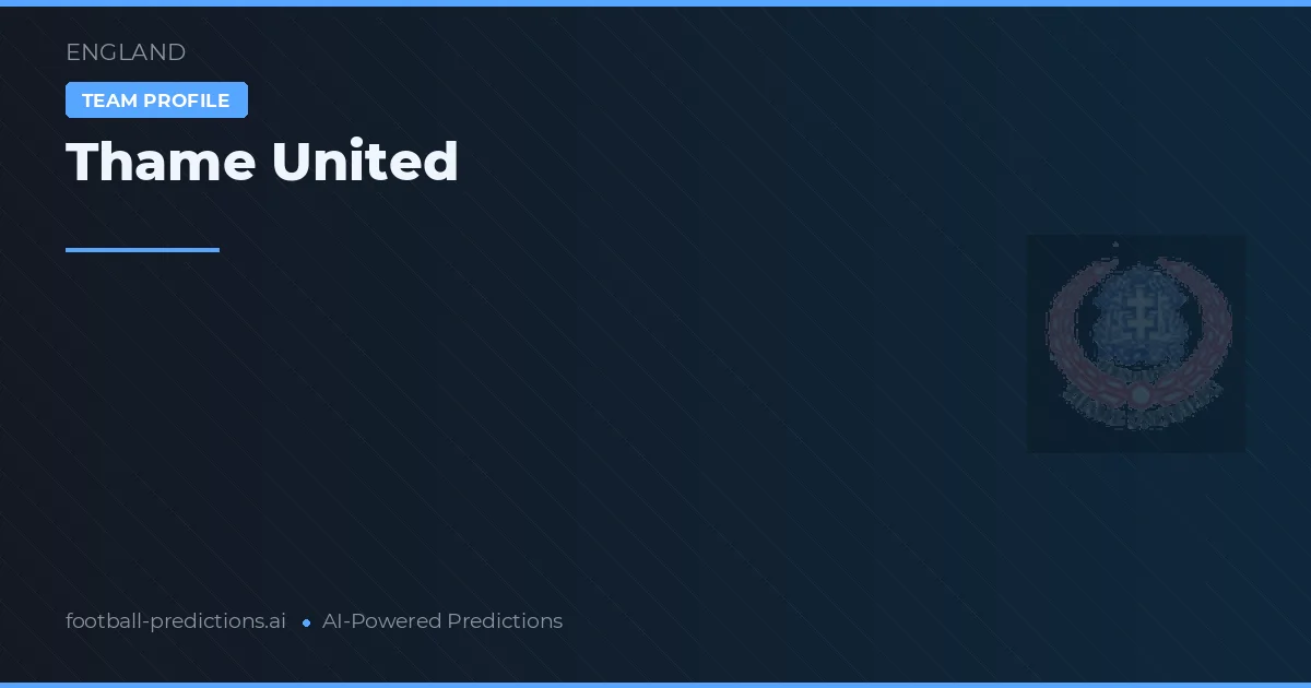 Thame United Prognoser & Statistik