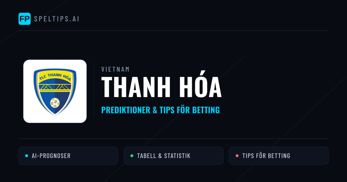 Thanh Hóa Prognoser & Statistik